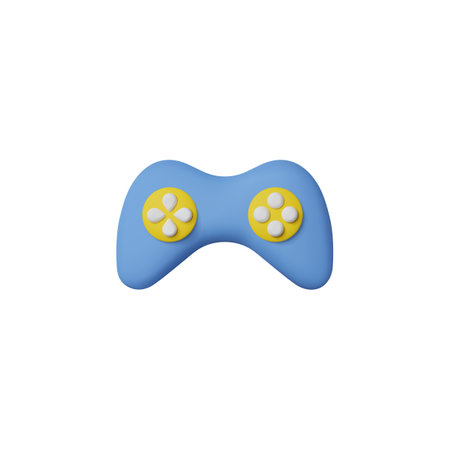 Gamepad controller for video game console 3D vector illustration isolated.のイラスト素材