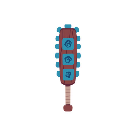 Macuahuitl ancient maya civilization weapon flat style, vector illustrationのイラスト素材