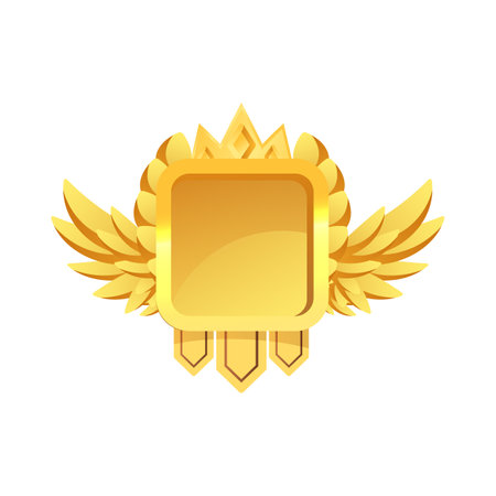 Gold medal icon, vector illustration isolated on white.のイラスト素材