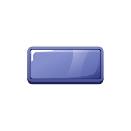 Blue rectangle button for game and application flat styleのイラスト素材