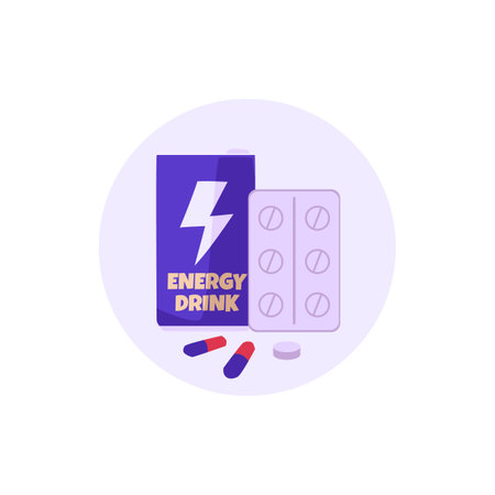 Energy drink concept, vector illustration isolated on white backgroundのイラスト素材