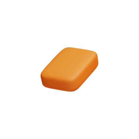 Orange rectangle gum pad 3D style, vector illustrationのイラスト素材