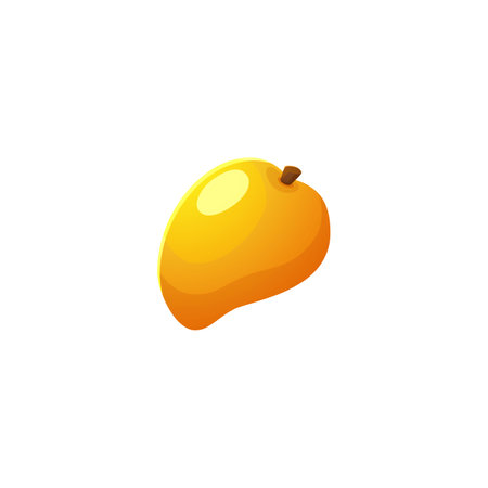 Yellow fruit, simple game icon, cartoon vector illustration isolated on whiteのイラスト素材