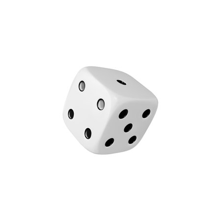 3D vector illustration of a game dice on an isolated background.のイラスト素材
