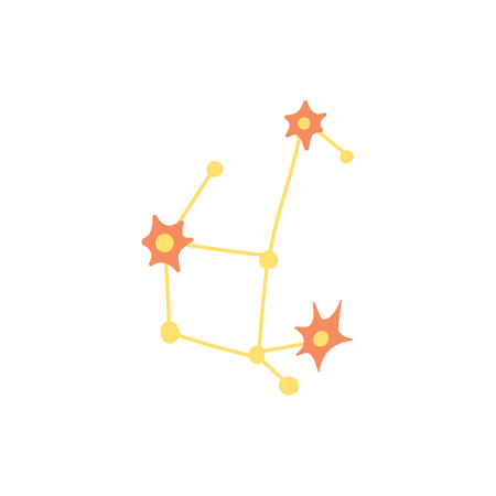 cute cartoon-style vector icon of a beautiful constellation on a white background.のイラスト素材