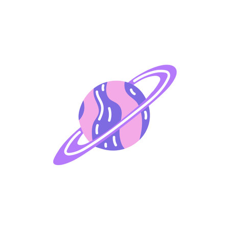 Ringed planet vector illustrationのイラスト素材