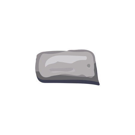 Vector illustration in cartoon style with abstract gray stone.のイラスト素材