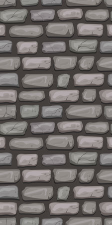 Illustration of seamless stone pavement, top view. Seamless illustration.のイラスト素材