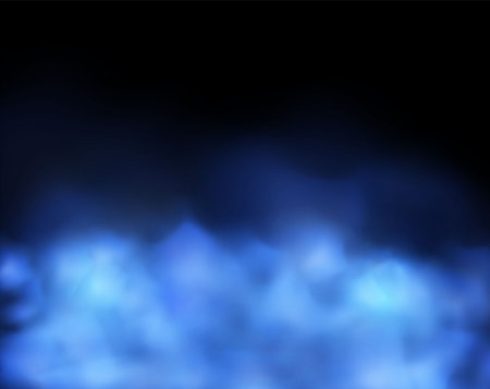 Vector magical blue fog effect that creates a cloudy haze with light standing out againstのイラスト素材