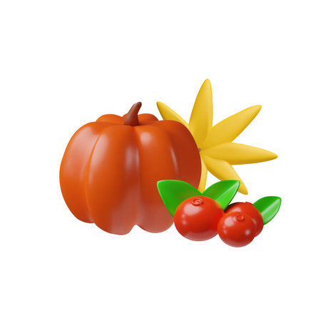 Autumn harvest 3D icon vector illustrationのイラスト素材