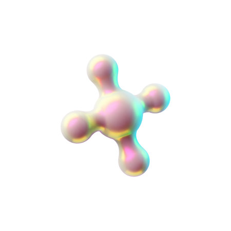 Pink liquid chrome element, Y2K style vector on isolated background.のイラスト素材