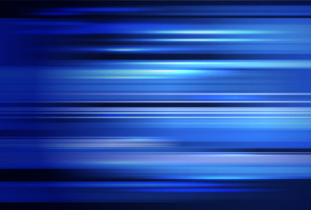 High speed light lines vector background, blue dynamic motion, trails with motion blur effect, high speed movementのイラスト素材