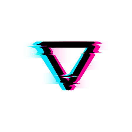 Abstract pixel noise, vector frame design. Isolated background.のイラスト素材