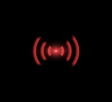 Wireless signal design in red light. Vector illustration.のイラスト素材