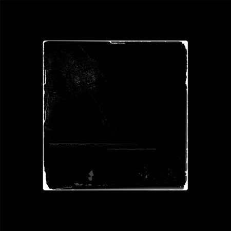 Album cover vector with vintage paper texture isolated on black background.のイラスト素材