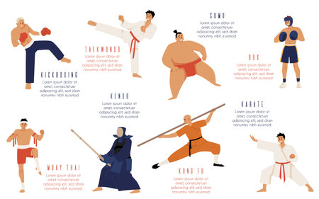 Martial arts set.のイラスト素材