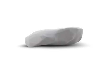 3d gray stone podium with uneven texture.のイラスト素材