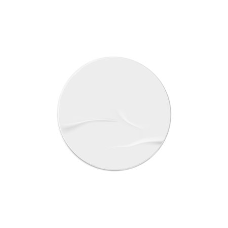 Aged paper circle vector for decals and overlays. Isolated background.のイラスト素材