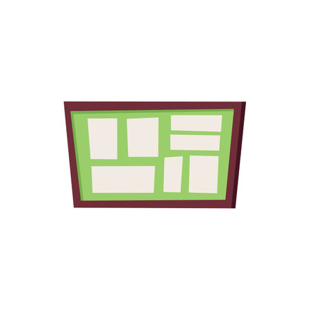 Montessori bulletin board vector illustrationのイラスト素材