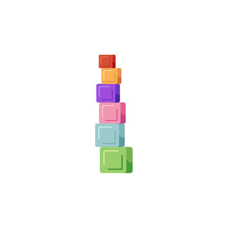 Montessori toy blocks vector illustrationのイラスト素材