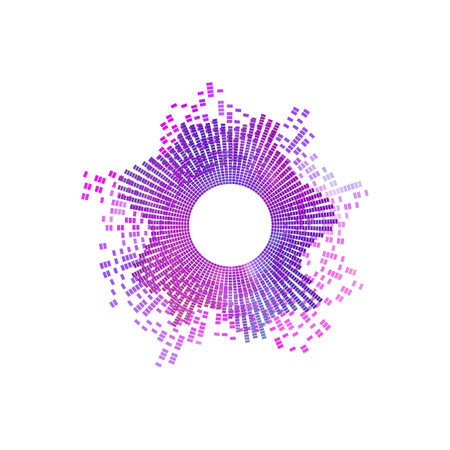 Sound wave circular design vector illustration