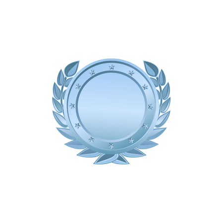 The silver 3d achievement award for game design highlighted on a white backgroundのイラスト素材