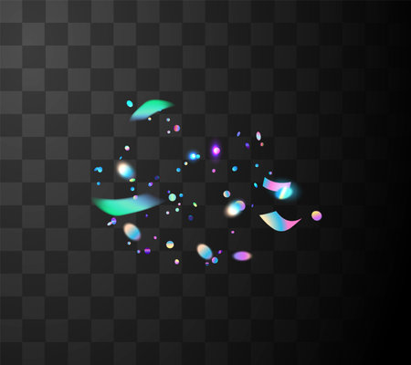 Vector illustration of rainbow confetti with large and small particles.のイラスト素材