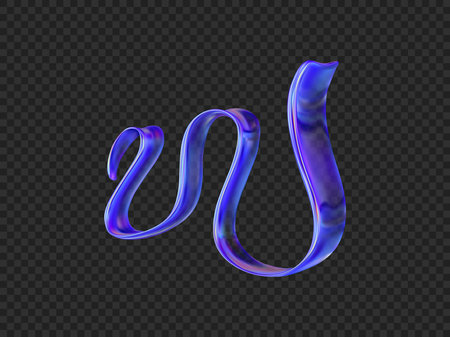 Colorful transparent ribbon wave vector illustrationのイラスト素材