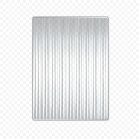 Vector illustration of rectangular corrugated glass with a corrugated surface with highlightsのイラスト素材