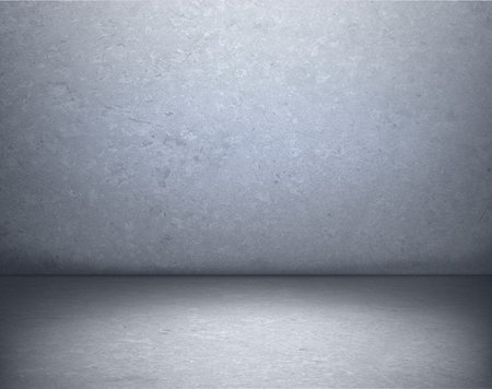 Vector illustration of empty room with concrete rough, grainy texture.のイラスト素材