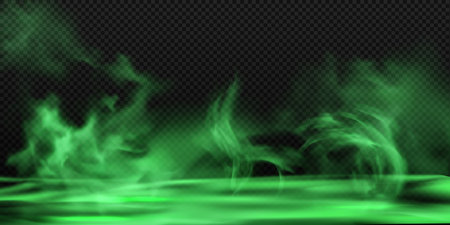 Green toxic smoke or fog.のイラスト素材