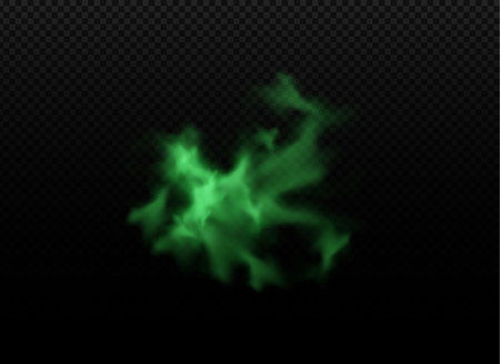 Green cloud of poisonous fog or smoke.のイラスト素材