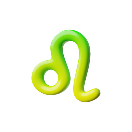 Vector 3d illustration of zodiac sign lion on isolated background.のイラスト素材