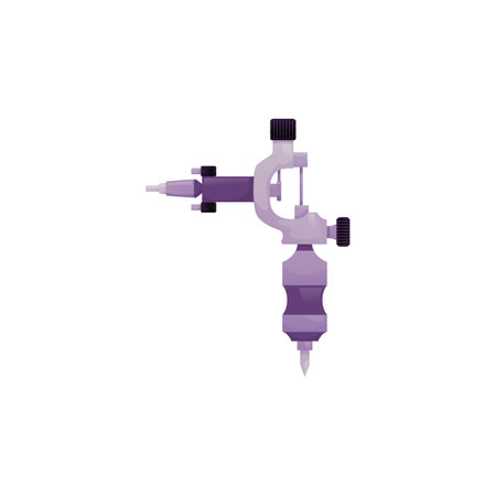 Tattoo machine vector illustration on isolated background.のイラスト素材