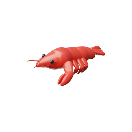 3D illustration of lobster. Delicacy. Seafood. Vector.のイラスト素材