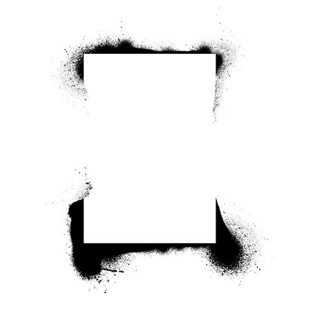 Graffiti frame with ink paint stains, splashes and drips.のイラスト素材