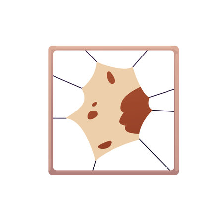 Stand of leather stretched over a wooden frame, vector American Indian culture and traditions, crafts, animal skinのイラスト素材