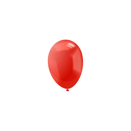 Red, Round Inflatable Balloon, Realistic Vector Illustration.のイラスト素材
