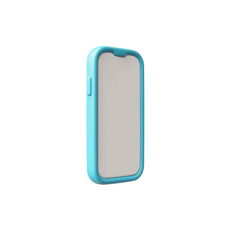 3d icon of vertical blue mobile smartphone mockup with white blank screen.のイラスト素材