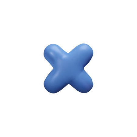 Multiply Math operation 3D plastic style vector icon, mathematic blue symbol, arithmetic calculation, formula markのイラスト素材