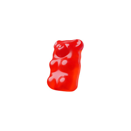 3D vector illustration of bear shaped gummy jelly candy.のイラスト素材