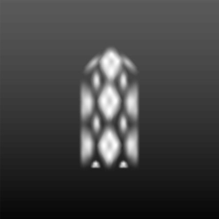 Shadow on dark wall, vector sun light from the window Islamic Ramadan decorative arch frame, realistic blind blur effectのイラスト素材