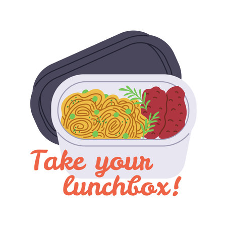 Bento box vector illustration for lunch and meal prepのイラスト素材