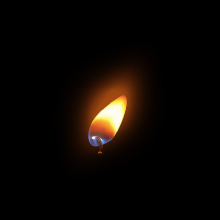 Candle flame realistic light vector illustrationのイラスト素材