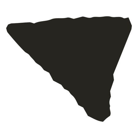 Charcoal, crayon sketch vector shape, scribble triangular figure black chalk, pencil texture, abstract kids hand drawingのイラスト素材