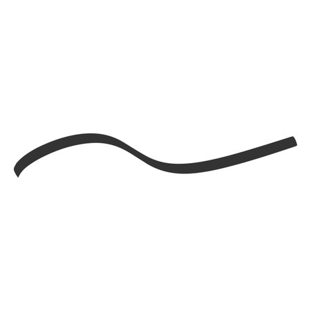 Black wavy line, hand drawn with marker, for editing, highlighting, underline.のイラスト素材