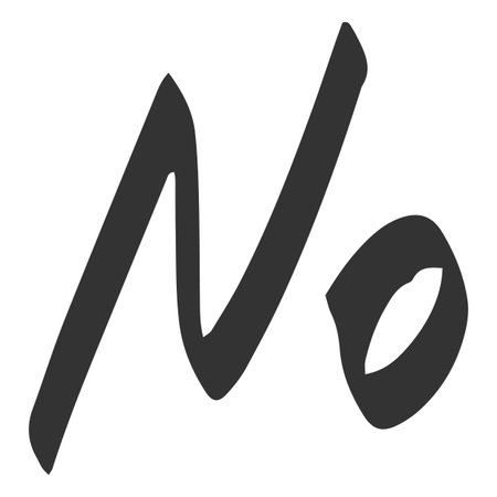 No word, stop sign, black marker or pencil negative grade of exam and test result, vector hand drawn forbidden symbolのイラスト素材