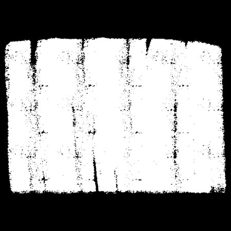 White chalk geometric shape on black background, scribble rectangle crayon, pencil texture, kids hand vector drawingのイラスト素材