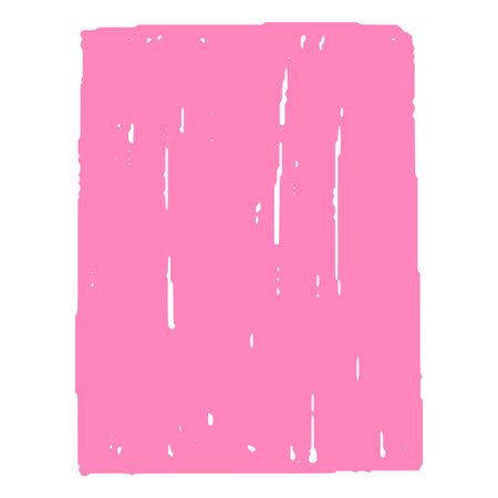 Pink crayon geometric square vector shape, scribble rectangular figure chalk or pencil texture, doodle kid hand drawingのイラスト素材