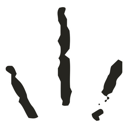 Black hand drawn crayon three stripes, pencil texture strips, chalk rays lines, vector doodle scribble beams kid drawingのイラスト素材